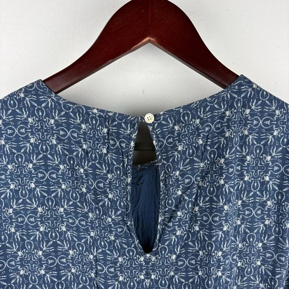 Aritzia Wilfred Oversized Flowy Blue White Patterned Dress Small Boho Cottage - Picture 8 of 10